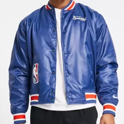 Nike Basketball NBA Vintage Style Printed Jacket - Dark Blue