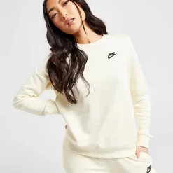 Nike Club Fleece Crew Sweatshirt - White