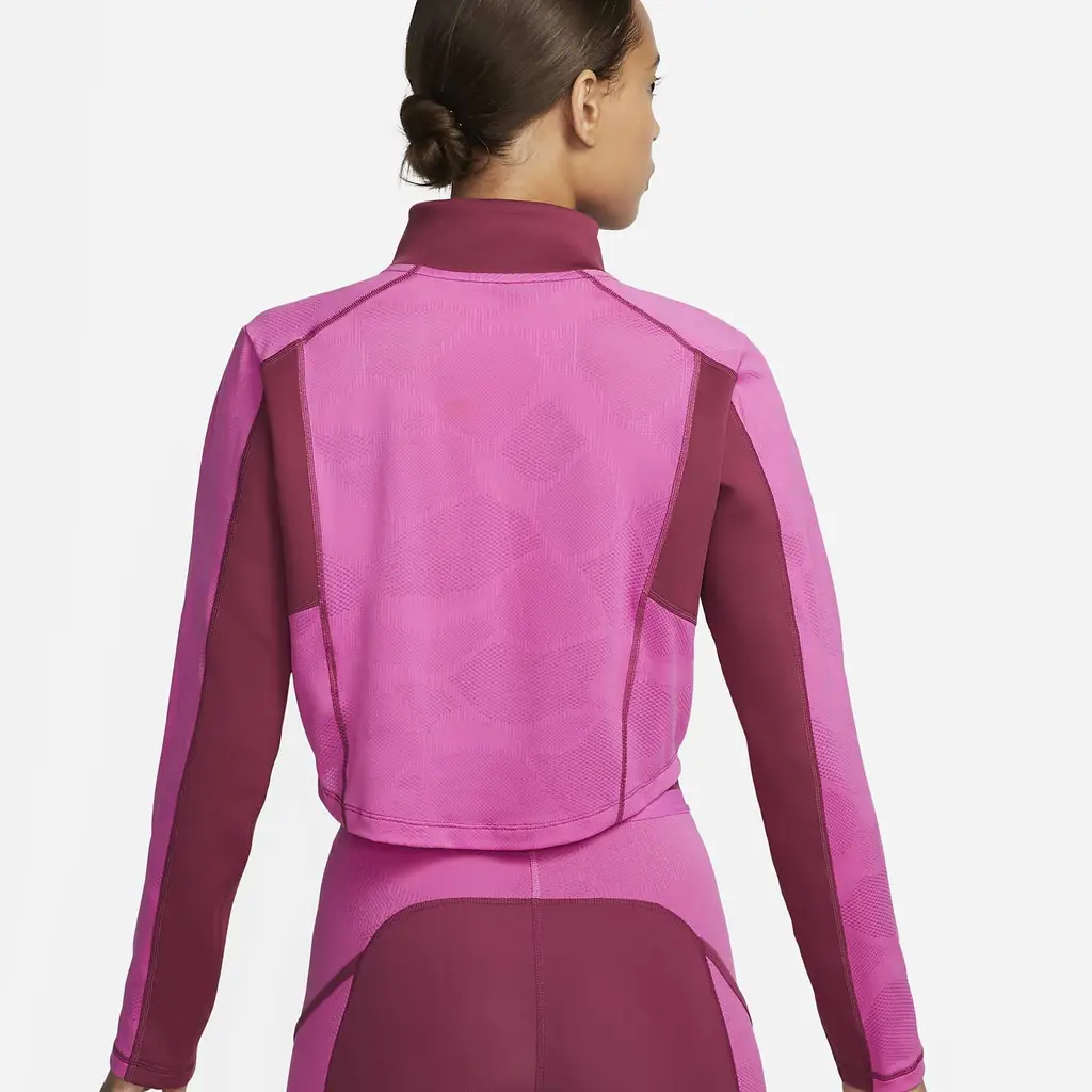 Nike Dri-FIT Long-Sleeve 1/4-Zip Training Top - Rosewood - Image 2