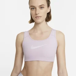 Nike Dri-FIT Swoosh Icon Clash Medium Support Non-Padded Strappy Sports Bra - Iced Lilac