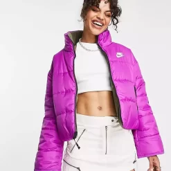 Nike Reversible Padded Fleece Jacket - Purple