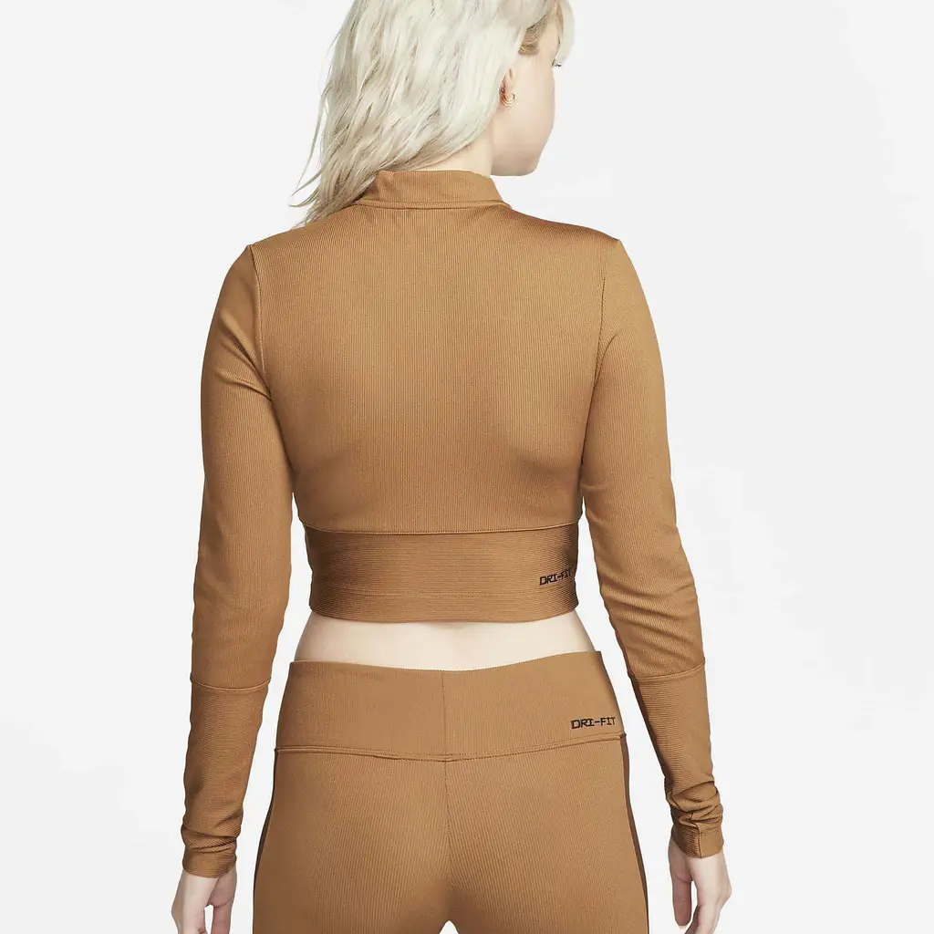 Nike Sportswear Ribbed Long-Sleeve Sports Utility Top - Ale Brown - Image 2