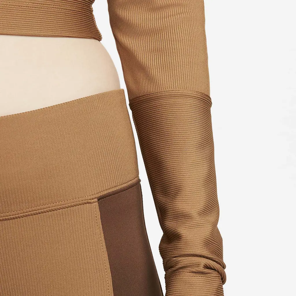 Nike Sportswear Ribbed Long-Sleeve Sports Utility Top - Ale Brown - Image 4