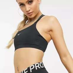 Nike Training Indy Light Support Scoop Neck Sports Bra - Black