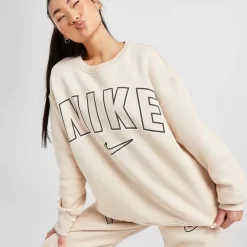 Nike Varsity Boyfriend Crew Sweatshirt - Brown