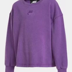 Nike Washed Crew Children Sweatshirt - Purple