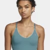 Nike Yoga Dri-FIT Indy Light-Support Padded Crochet Edge Sports Bra - Cerulean