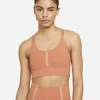 Nike Yoga Dri-FIT Indy Light-Support Padded Eyelet Sports Bra - Healing Orange