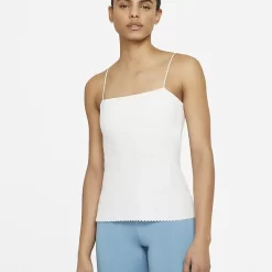 Nike Yoga Luxe Eyelet Shelf-Bra Tank - Sail