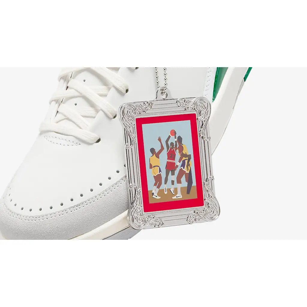 Nike Nina Chanel Abney X Air Jordan 2 Low White Green - Image 5