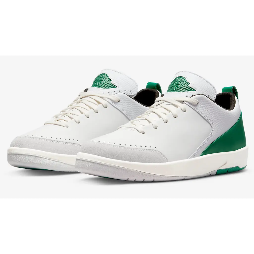 Nike Nina Chanel Abney X Air Jordan 2 Low White Green - Image 2