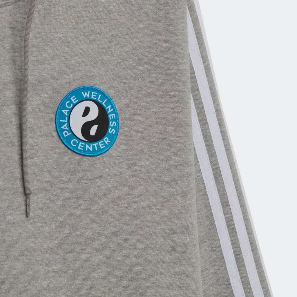 Palace X Adidas Originals Graphic Hoodie - Medium Grey Heather - Image 3