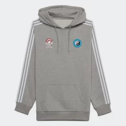 Palace X Adidas Originals Graphic Hoodie - Medium Grey Heather