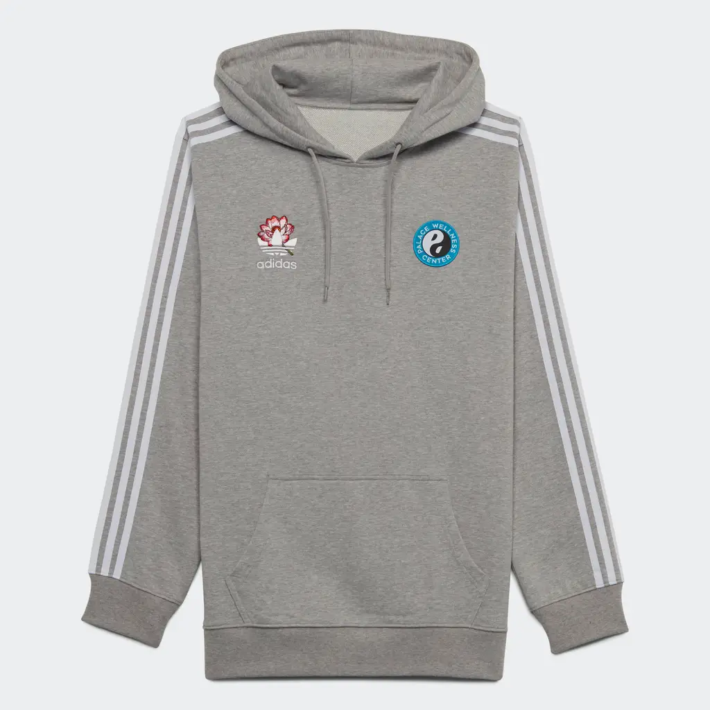 Palace X Adidas Originals Graphic Hoodie - Medium Grey Heather