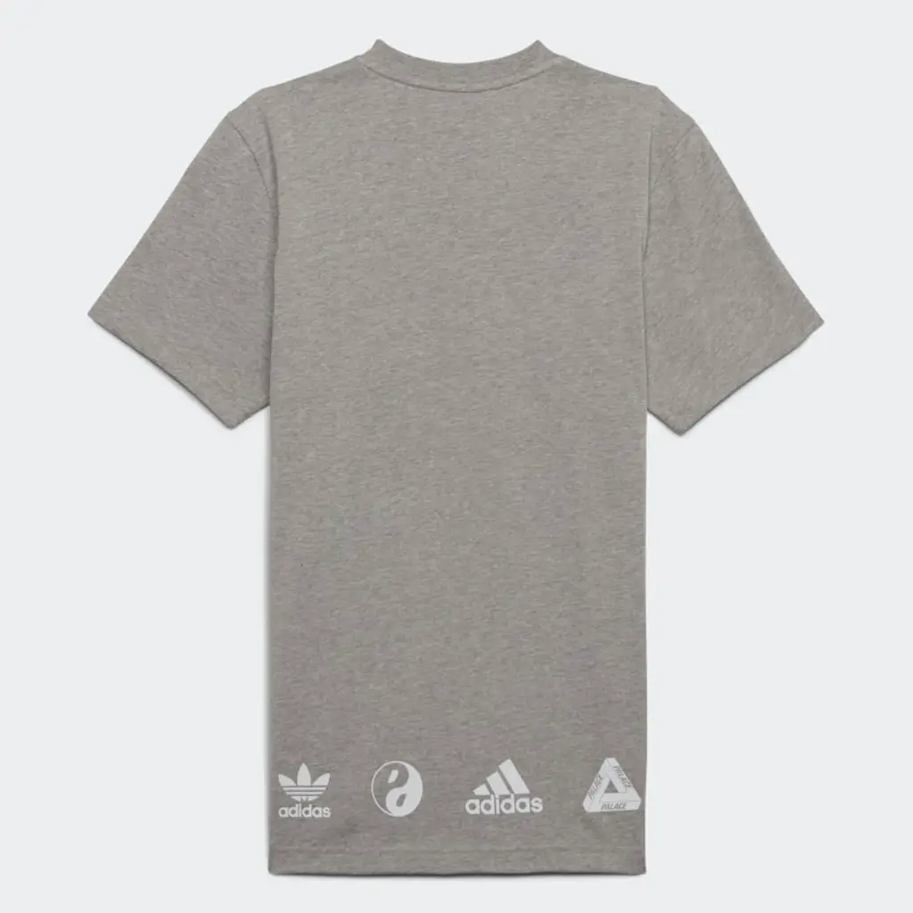 Palace X Adidas Originals Graphic T-Shirt - Medium Grey Heather - Image 2