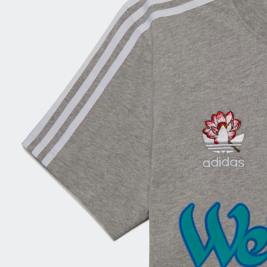 Palace X Adidas Originals Graphic T-Shirt - Medium Grey Heather - Image 4