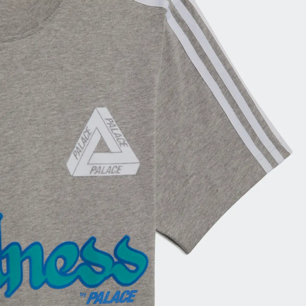 Palace X Adidas Originals Graphic T-Shirt - Medium Grey Heather - Image 3