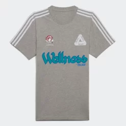 Palace X Adidas Originals Graphic T-Shirt - Medium Grey Heather