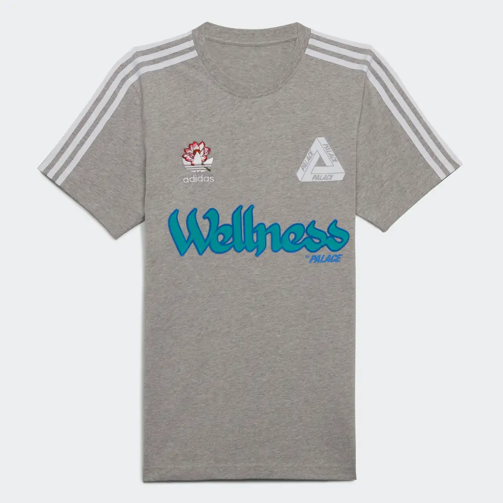 Palace X Adidas Originals Graphic T-Shirt - Medium Grey Heather