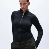 Pernille Teisbaek X ADANOLA Long Sleeve Zip Up Top - Black