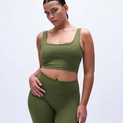 Pernille Teisbaek X ADANOLA Square Neck Bra - Moss Green