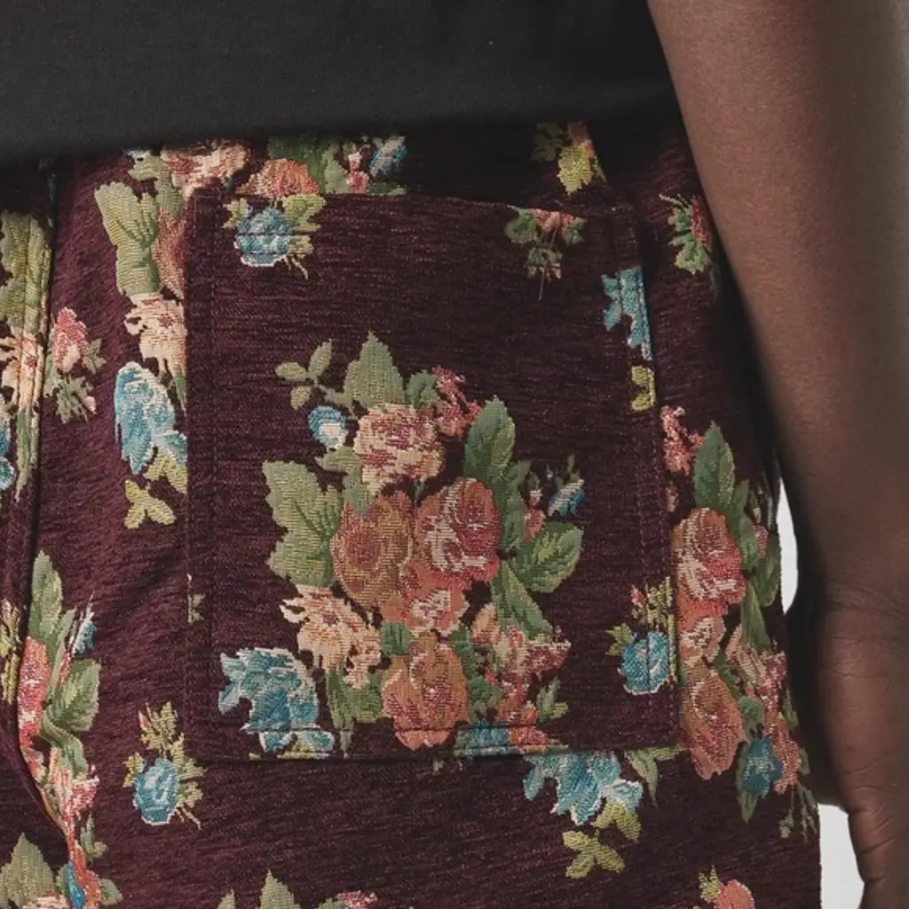 Pleasures Dejavu Woven Floral Shorts - Red - Image 5