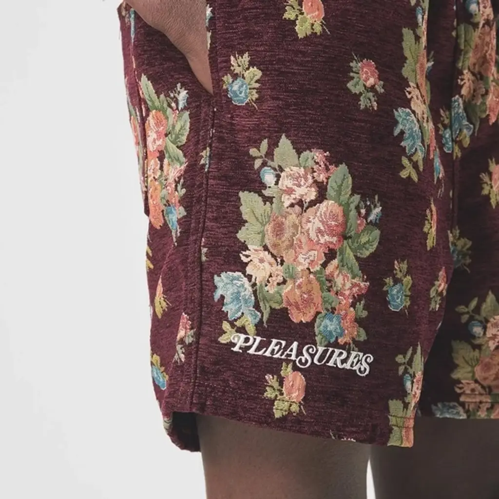 Pleasures Dejavu Woven Floral Shorts - Red - Image 3