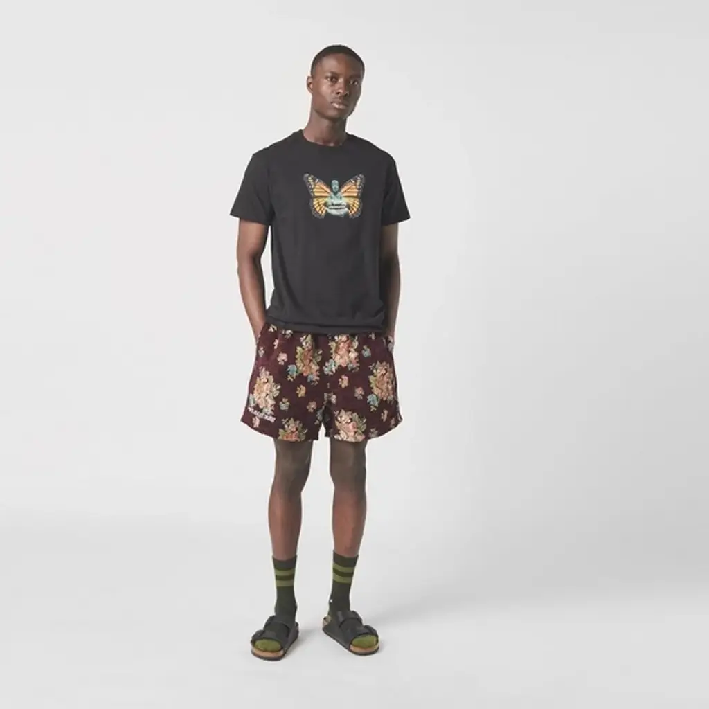 Pleasures Dejavu Woven Floral Shorts - Red - Image 6