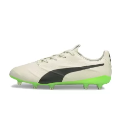PUMA King Platinum 21 VGN FG/AG Football Boots Ivory Green