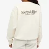 Sporty & Rich Bardot Country Club Crew Sweatshirt - Cream