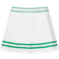 Sporty & Rich Classic Logo Flared Skirt - White