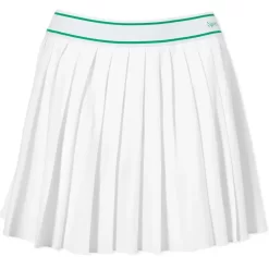 Sporty & Rich Classic Logo Pleated Skirt - White