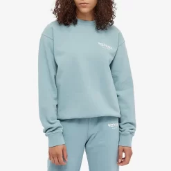 Sporty & Rich Club Crew Sweatshirt - Soft Blue