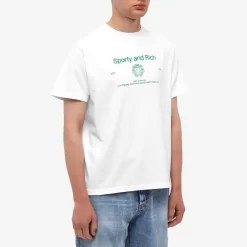 Sporty & Rich Crest T-Shirt - White Kelly