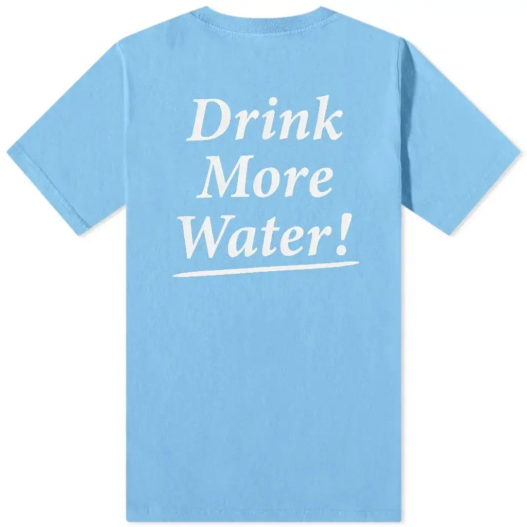 Sporty & Rich Drink More Water T-Shirt - Periwinkle - Image 2