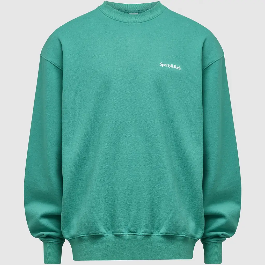 Sporty & Rich Eat Veggies Sweatshirt - Green - Image 2