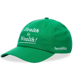 Sporty & Rich Health Is Wealth Hat - Green