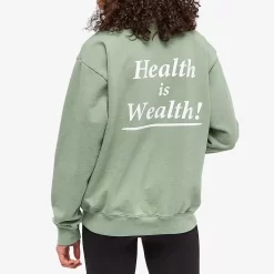 Sporty & Rich Health Is Wealth Sweatshirt - Sea Green