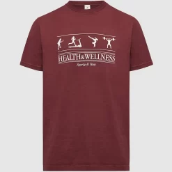 Sporty & Rich Health & Wellness T-Shirt - Merlot