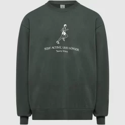 Sporty & Rich Live Longer Sweatshirt - Forest Green