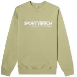 Sporty & Rich Science Logo Crew Sweatshirt - Sea