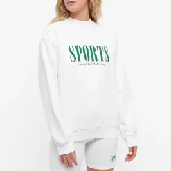 Sporty & Rich Sports Crew Sweatshirt - White