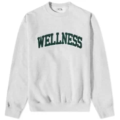 Sporty & Rich Wellness Boucle Crew Sweatshirt - Heather Grey