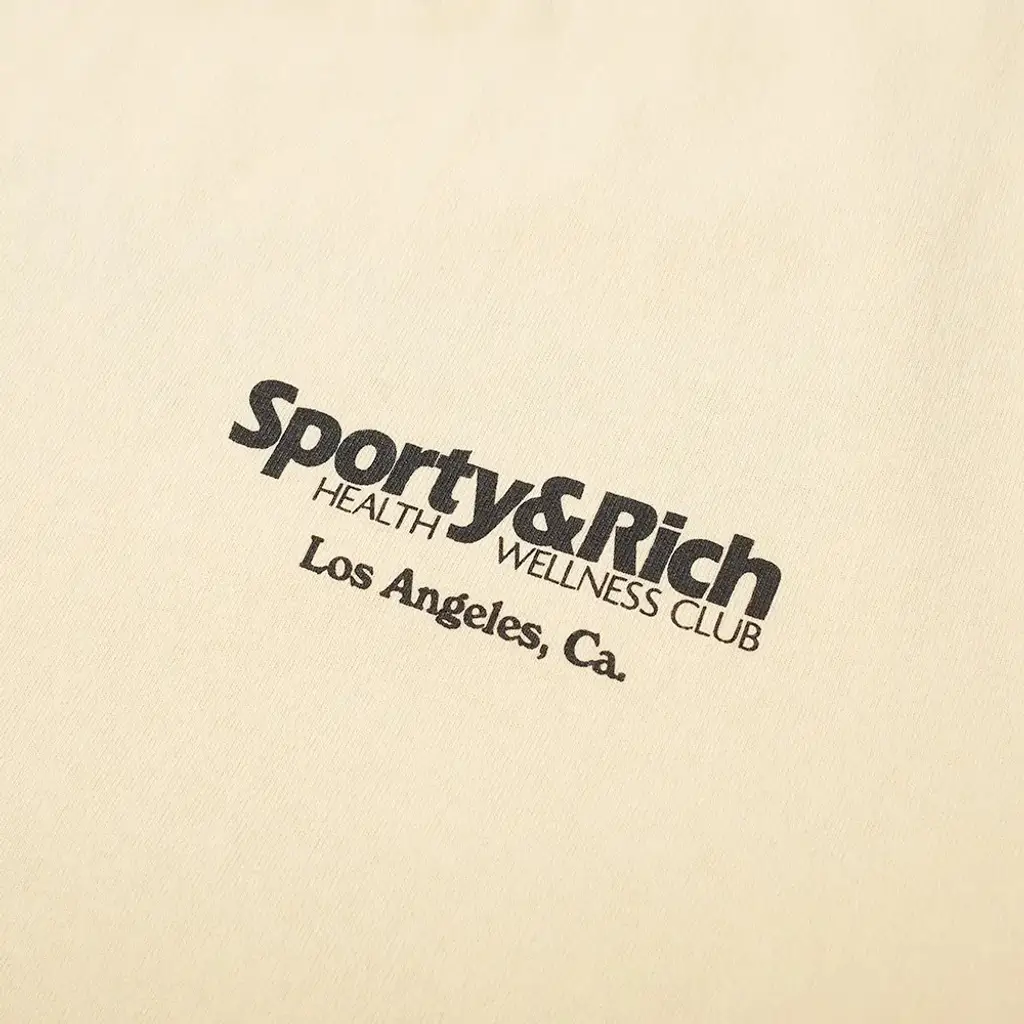 Sporty & Rich Wellness Club La T-Shirt - Banana Cream - Image 4