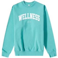 Sporty & Rich Wellness Ivy Crew Sweatshirt - Faded Teal