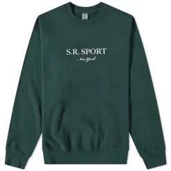 Sporty & Rich Wimbledon Crew Sweatshirt - Forest Green