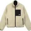 Stüssy Stussy 8 Ball Sherpa Reversible Jacket Natural - Natural
