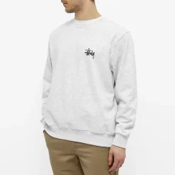 Stüssy Stussy Basic Crew Sweatshirt - Ash Heather