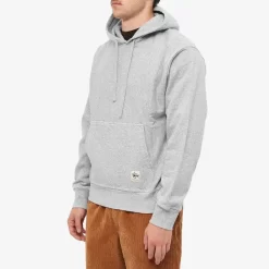 Stüssy Stussy Contrast Stitch Label Hoodie - Grey Heather