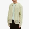 Stüssy Stussy Cotton Mesh Zip Shirt - Natural